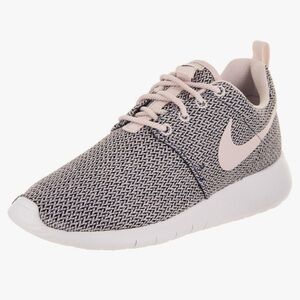 Nike Girl's Roshe One Running Shoe, Navy/Barely Rose-White - Size 7
